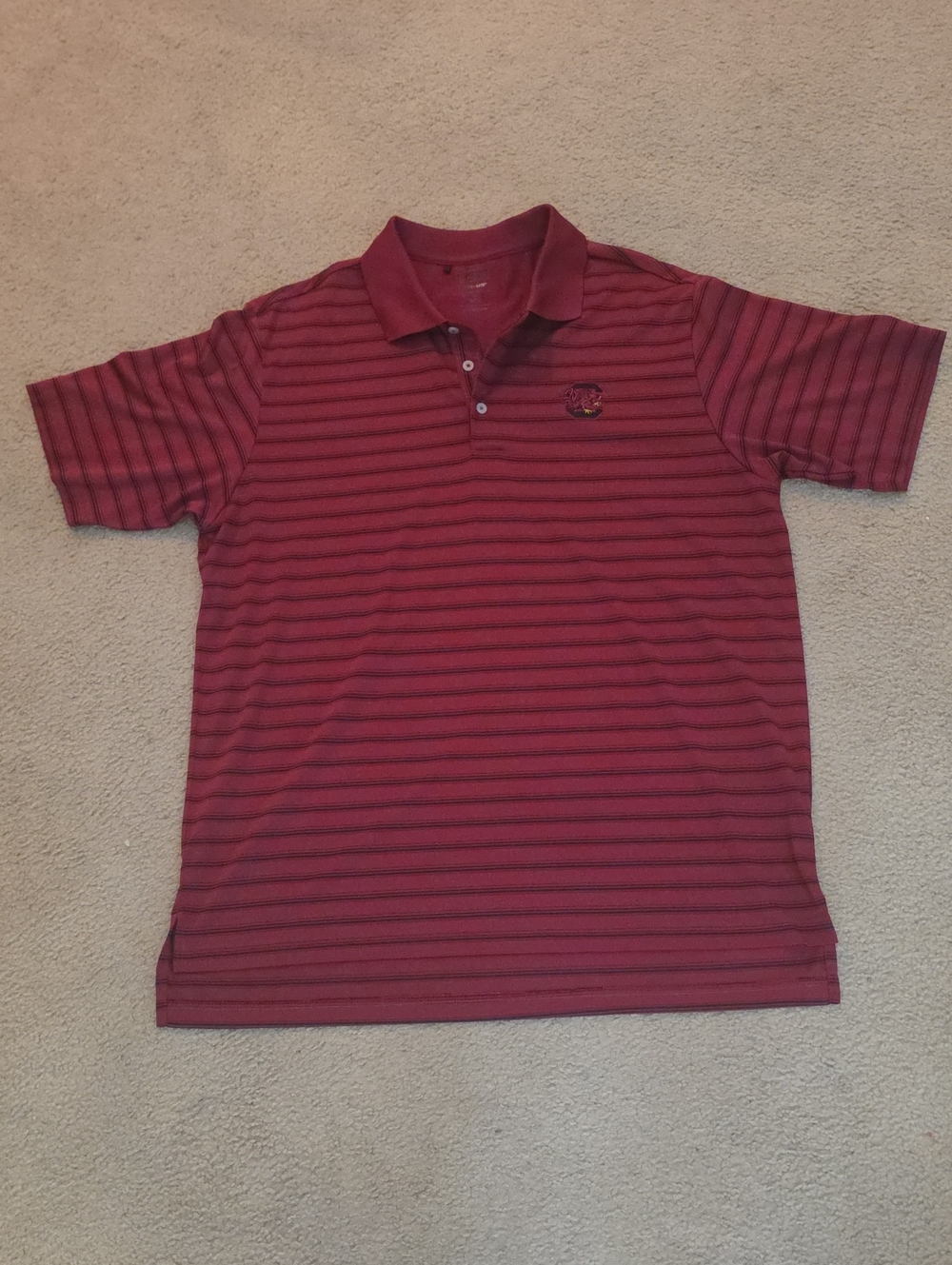 Adidas Men's Climalite Gamecock Striped Polo